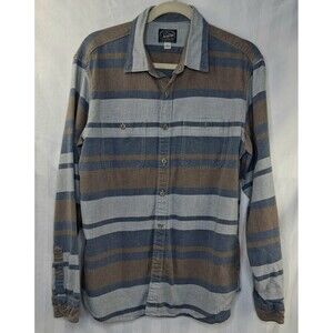 J. Crew Brushed Midweight Cotton Stripe Shirt H4831 Size L